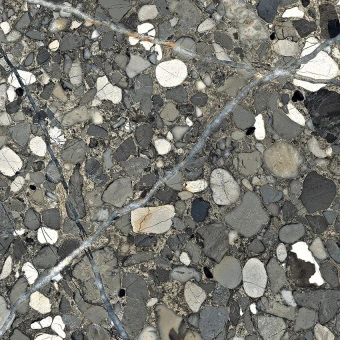 CR106 Керамогранит Арсено 60*60см черный, карвинг 1,44м2 