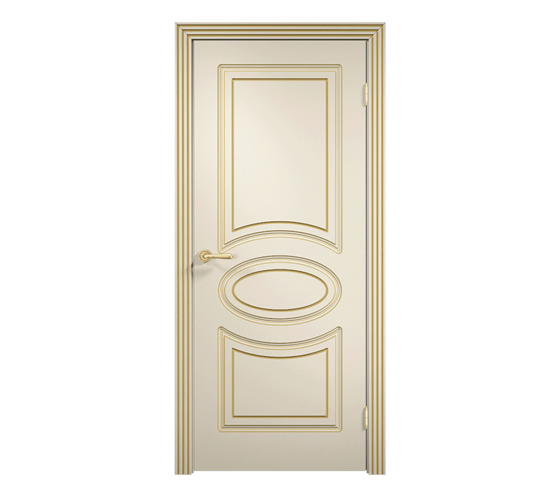 Дверь межкомнатная глухая Милан ДГ15 с патиной слоновая кость