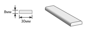 Притворная планка 2000*30*8 Casablanca (для стальных дверей)