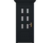 Дверь межкомнатная со стеклом Неаполь ДО1 черная